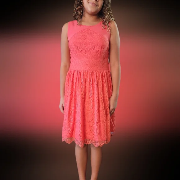 Coral dress size 6 - Picture 2 of 6